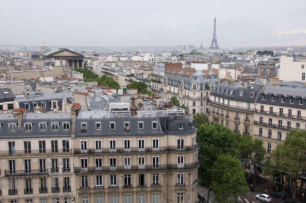 View from Printemps, south west towards the Eiffel Tower, Paris 5 September 2008