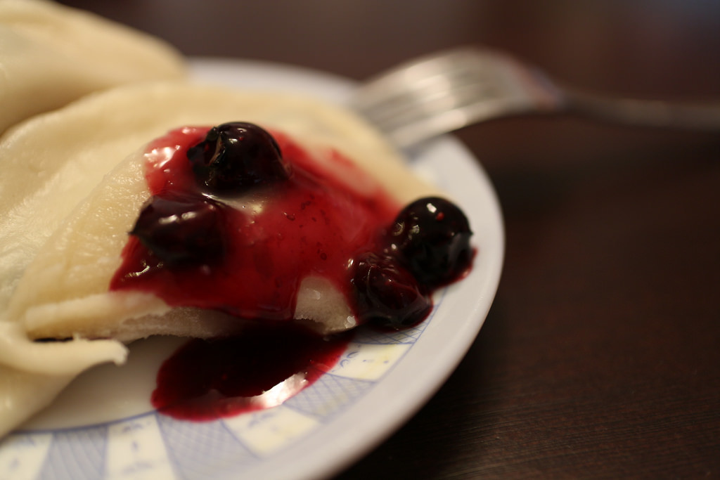 Homemade Blueberry Perogies