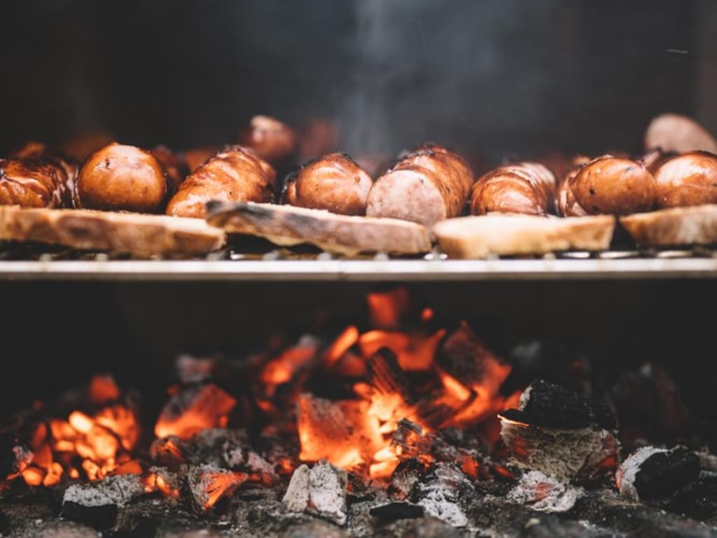 Grilled sausages