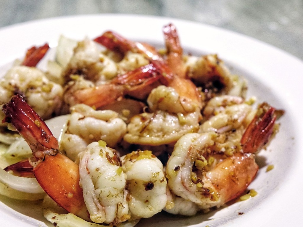 Garlic prawns