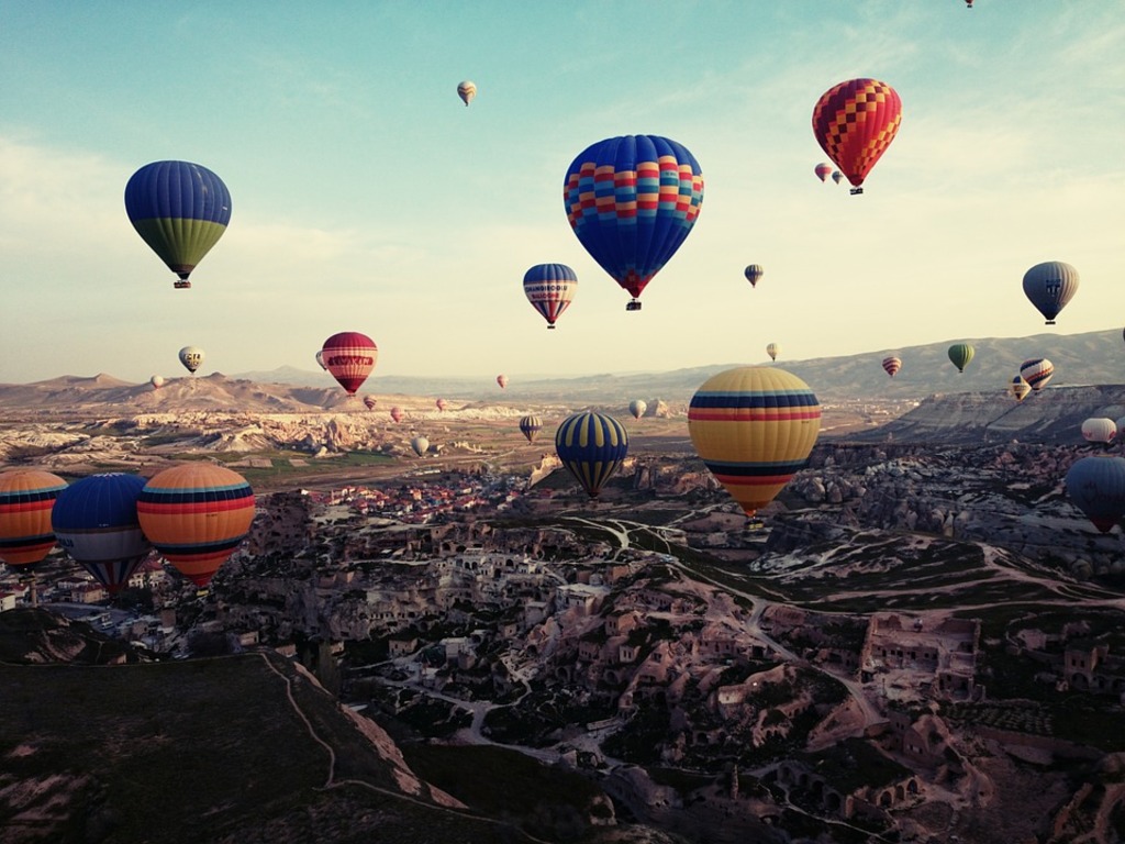 Hot air balloons over Cappadocia