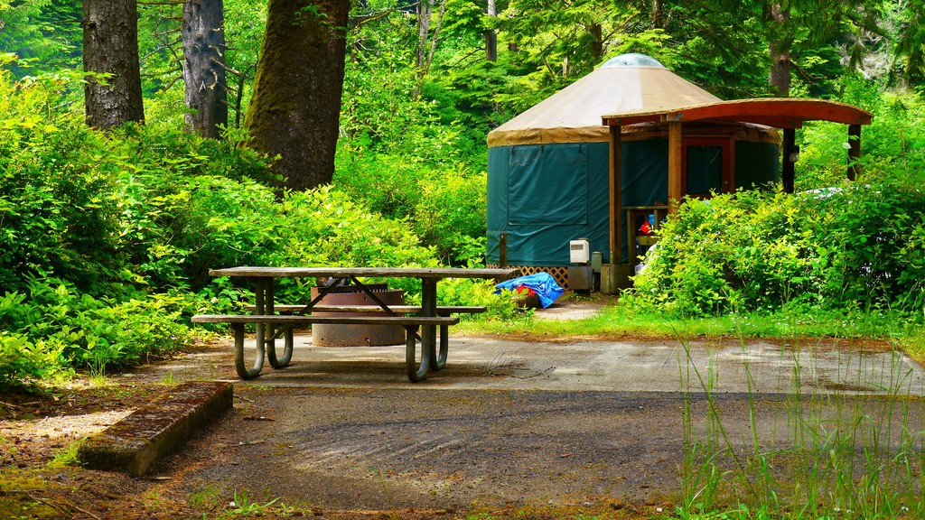 Camping in a Yurt at Beverly Beach State Park