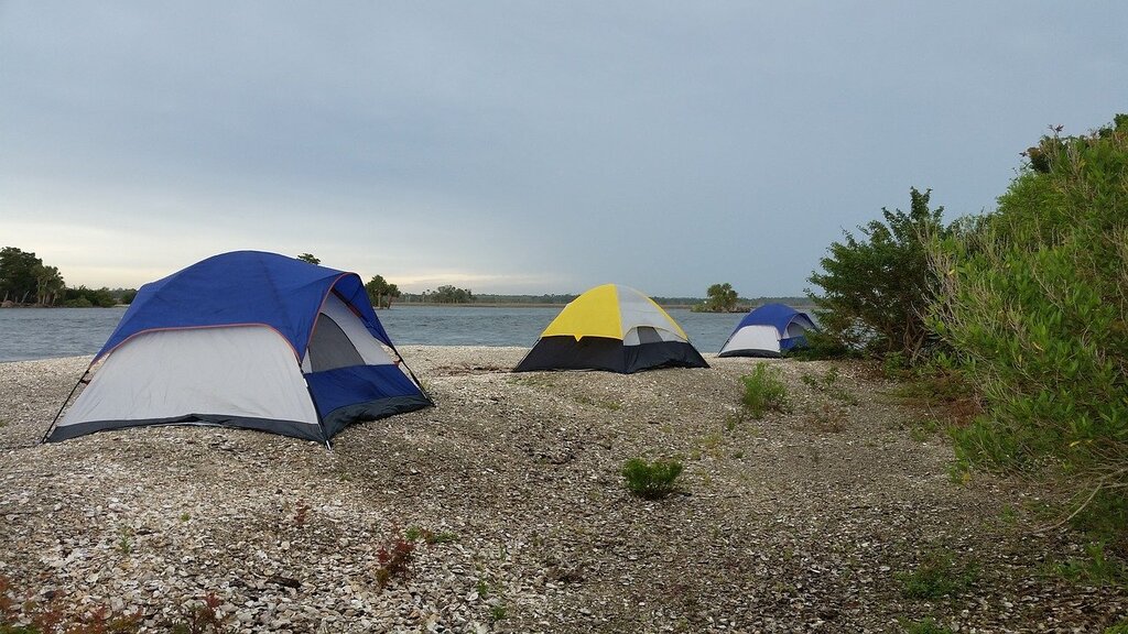 Beach camping
