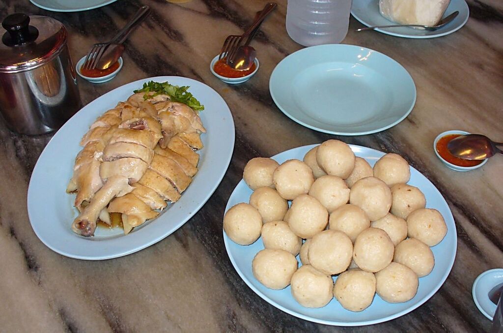 Malacca chicken rice balls