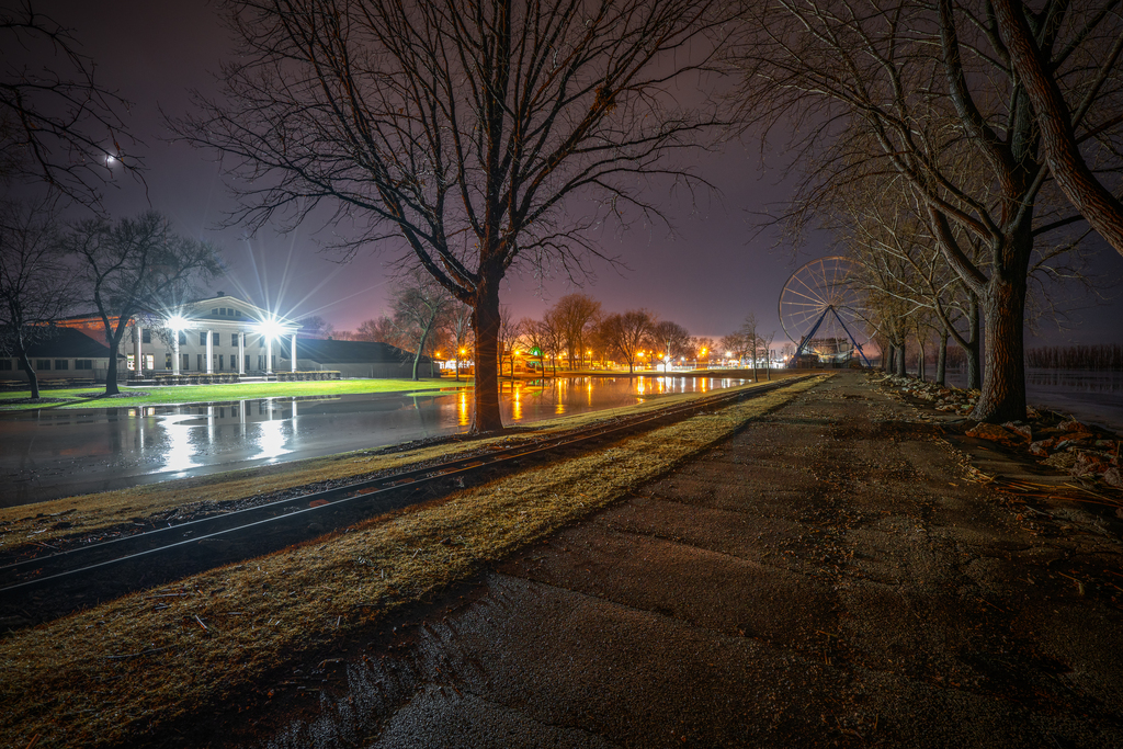 Bay Beach Amusement Park in Winter