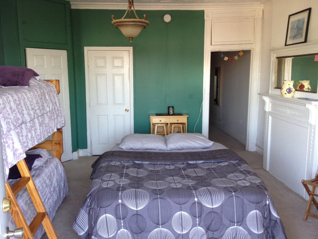 This adorable studio apartment is perfect for a group of friends 