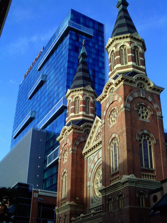 GreektownCasinohotelandStMaryRCChurchDetroit
