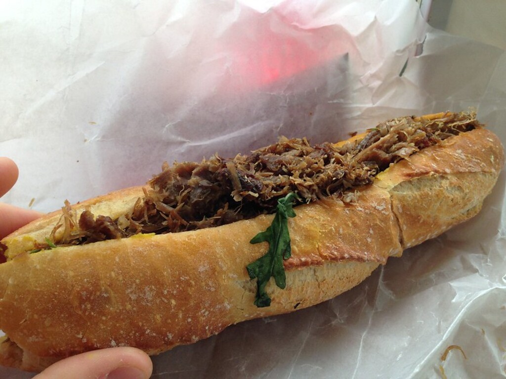 The most delicious duck confit sandwich ever