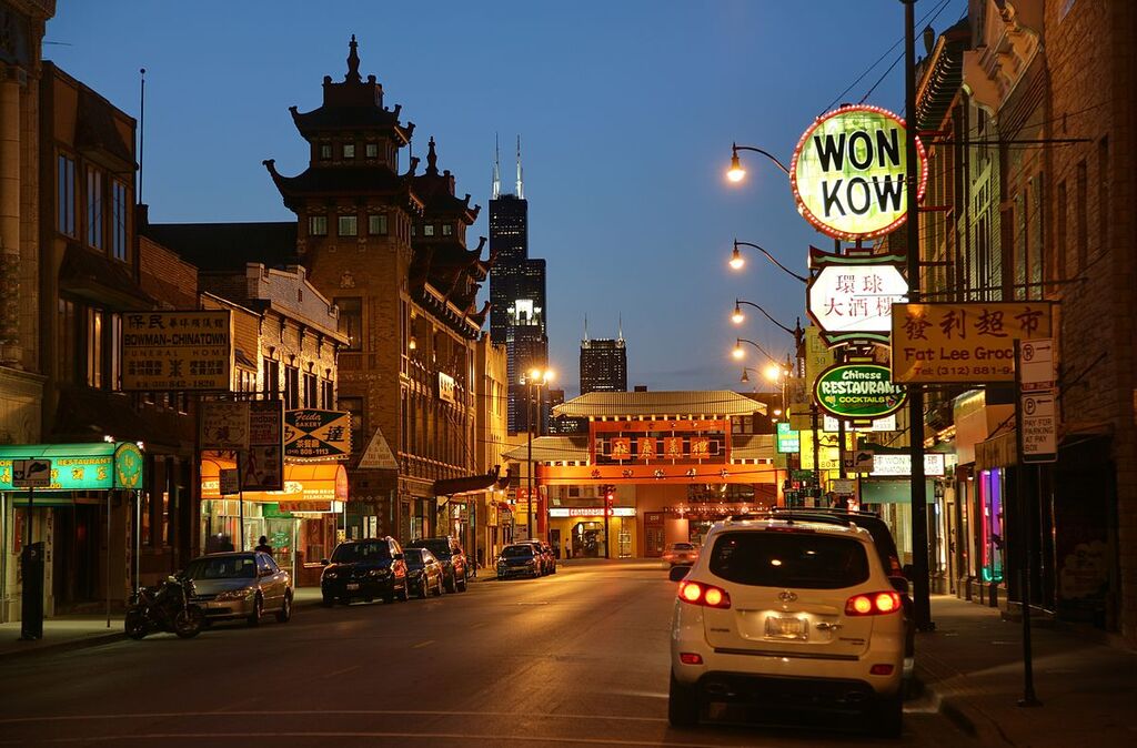 Chicago Chinatown night