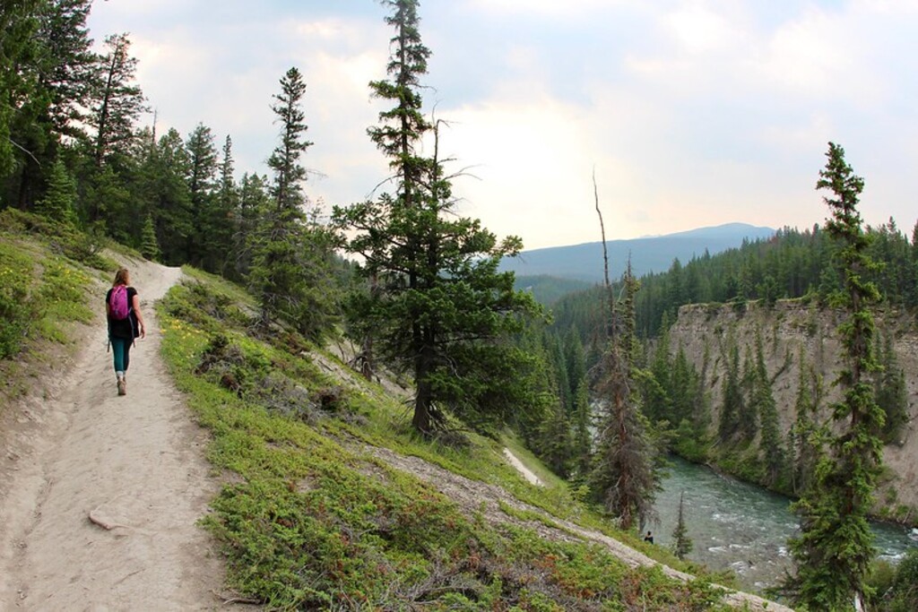 Upper Maligne Canyon rim trail