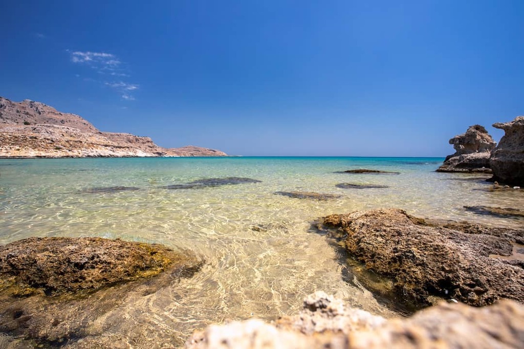 sunbathe in the pristine agathi beach