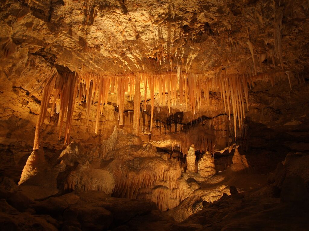 Cave underground limestone formations