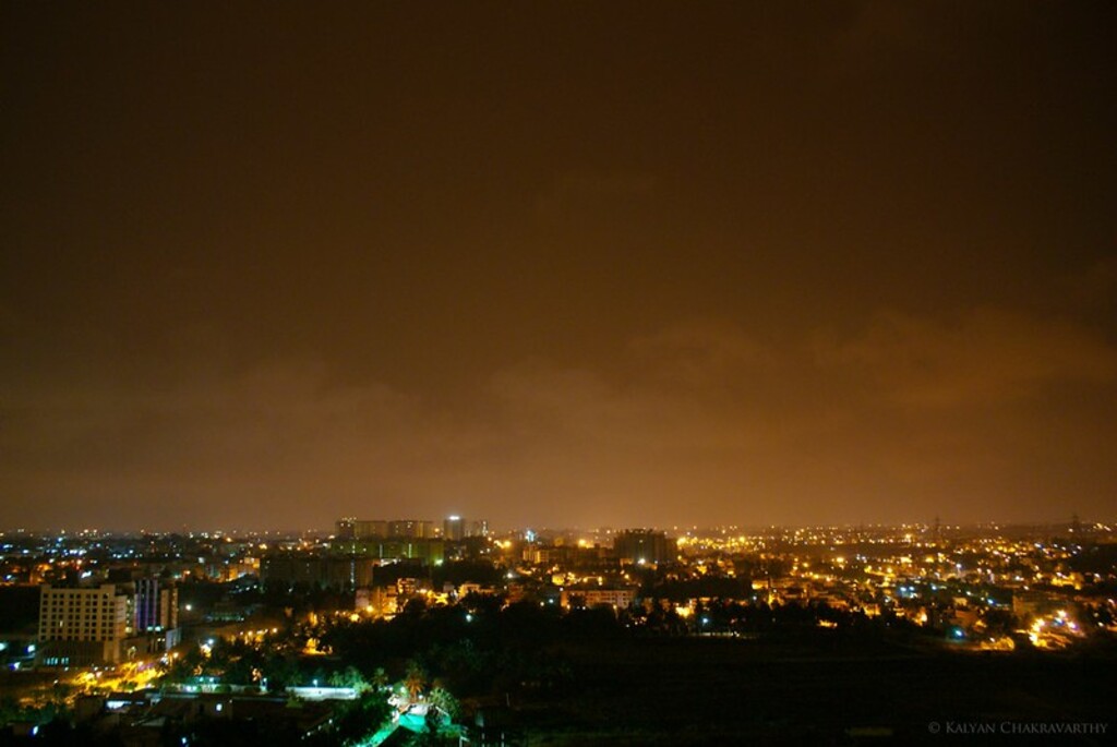 Night view of bangalore