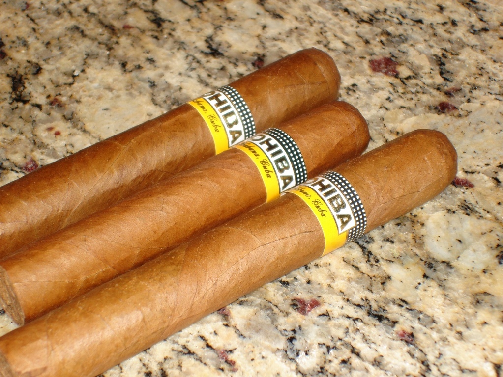 Three cohiba cigars