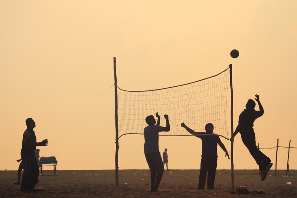 VolleyBall at Marina Beach, Chennai