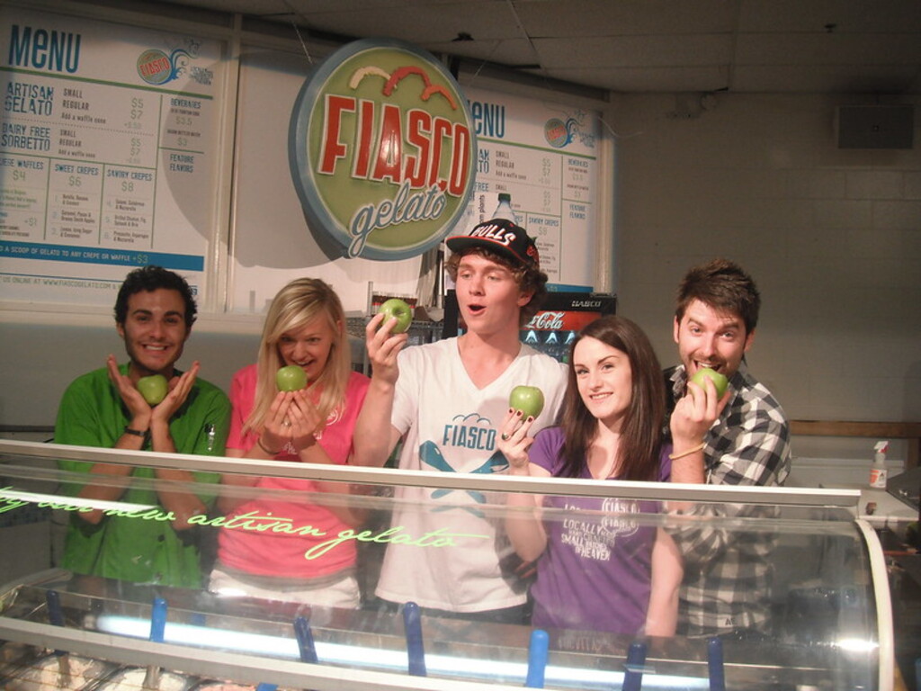 Fiasco Gelato Staff Posing