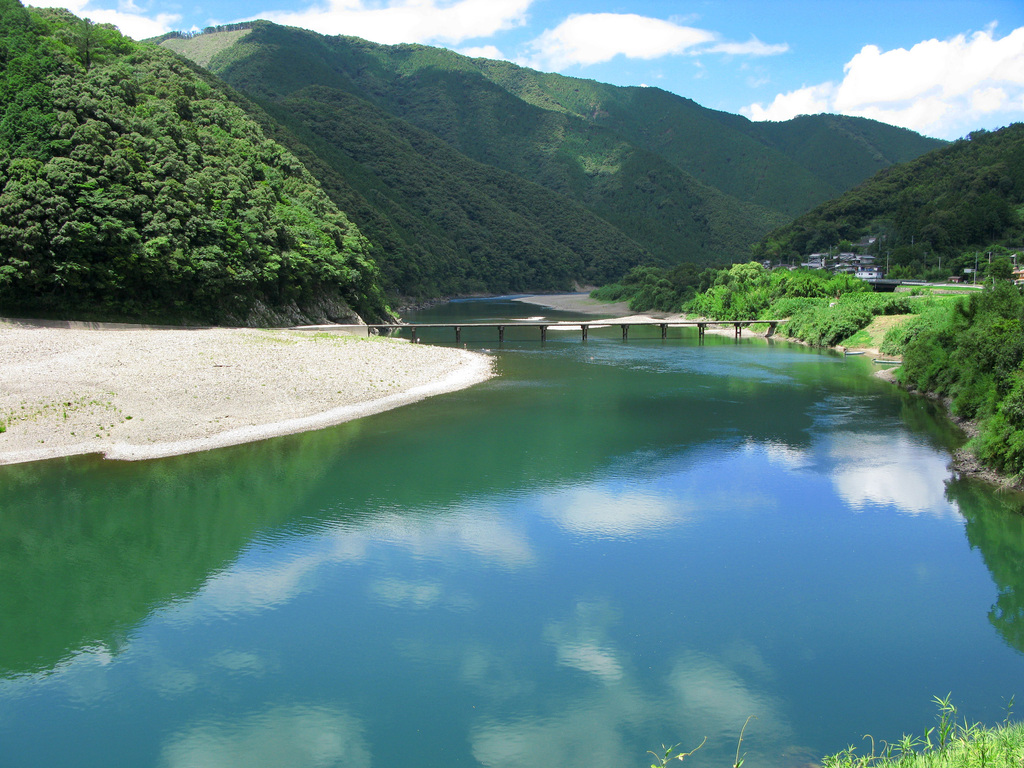 Shimanto River And Iwama Bridge 1