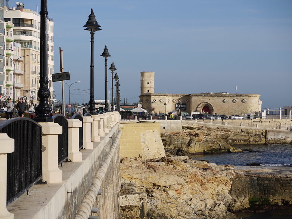 The Promenade and the Fortizza in Sliema, Malta