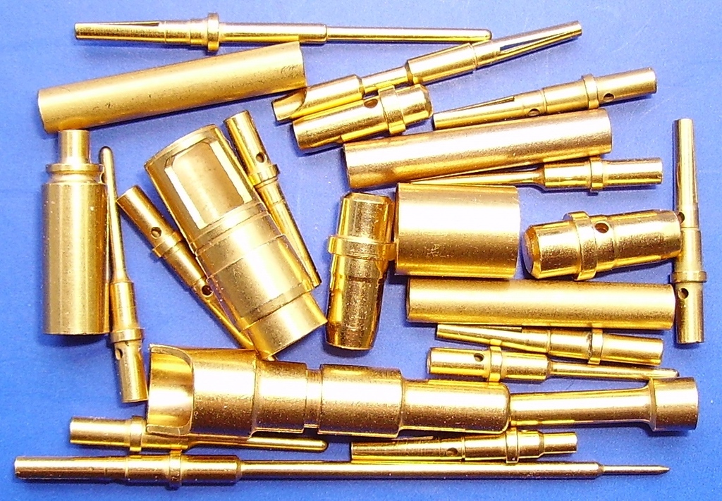 Gold-plated electrical connectors
