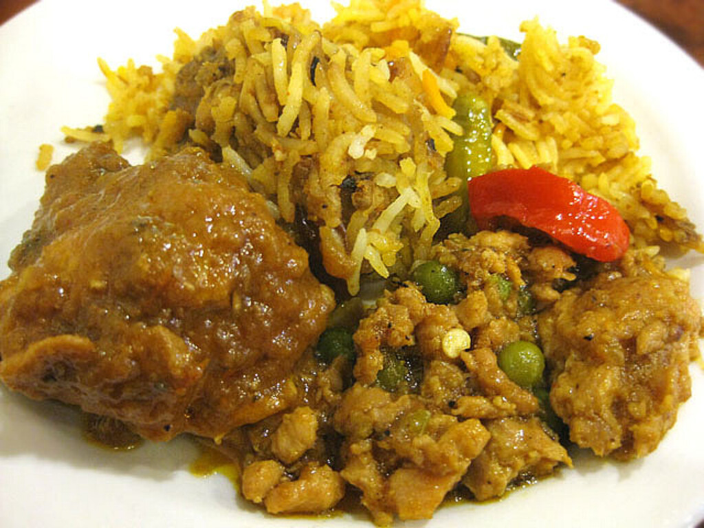 Chicken Biryani, Karahi Chicken & Chicken Keema plate