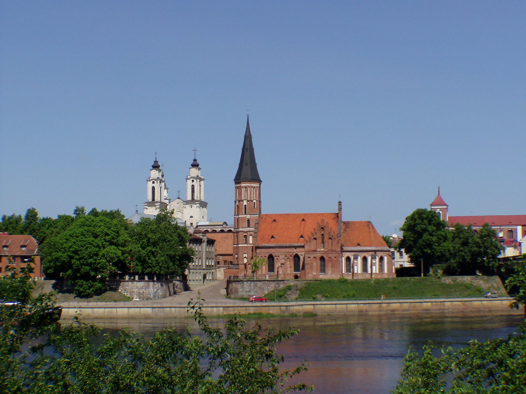 Neman River and Church of Vytautas the Great (Vytauto Didžiojo bažnyčia), Kaunas