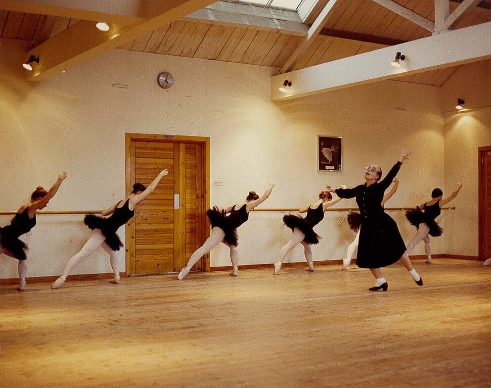 Rachel Cameron teaches Royal Academy of Dance students, c1978
