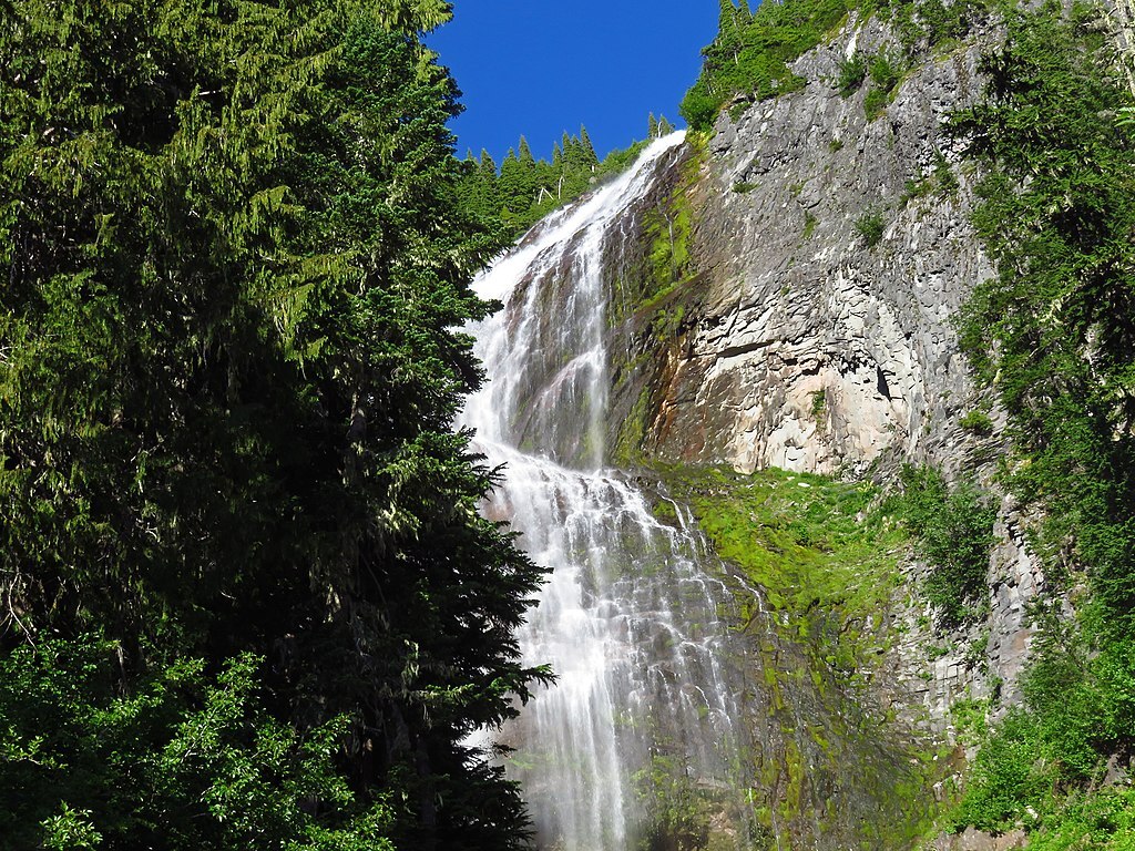 Spray Falls at Mount Rainier National Park in Washington 1