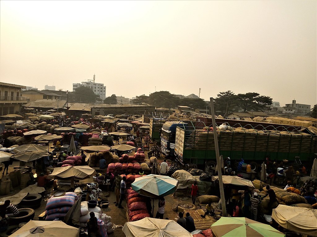 Panoramic view of the Dantokpa Market