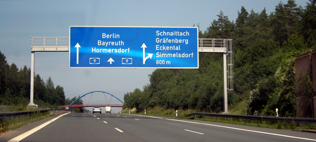 Autobahn A9 Ausfart 48 800 m from south