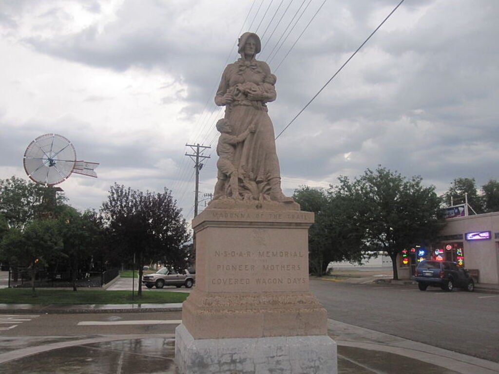 Madonna of the Trail, Lamar, CO IMG 5743