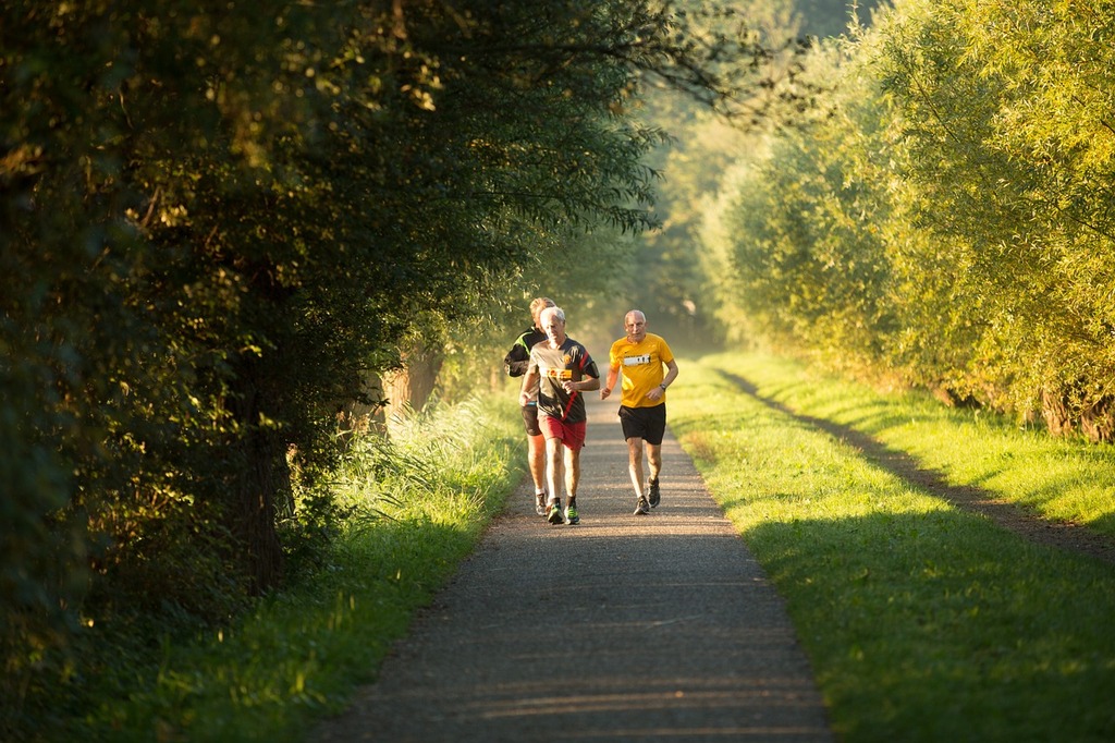 Jogging in the park