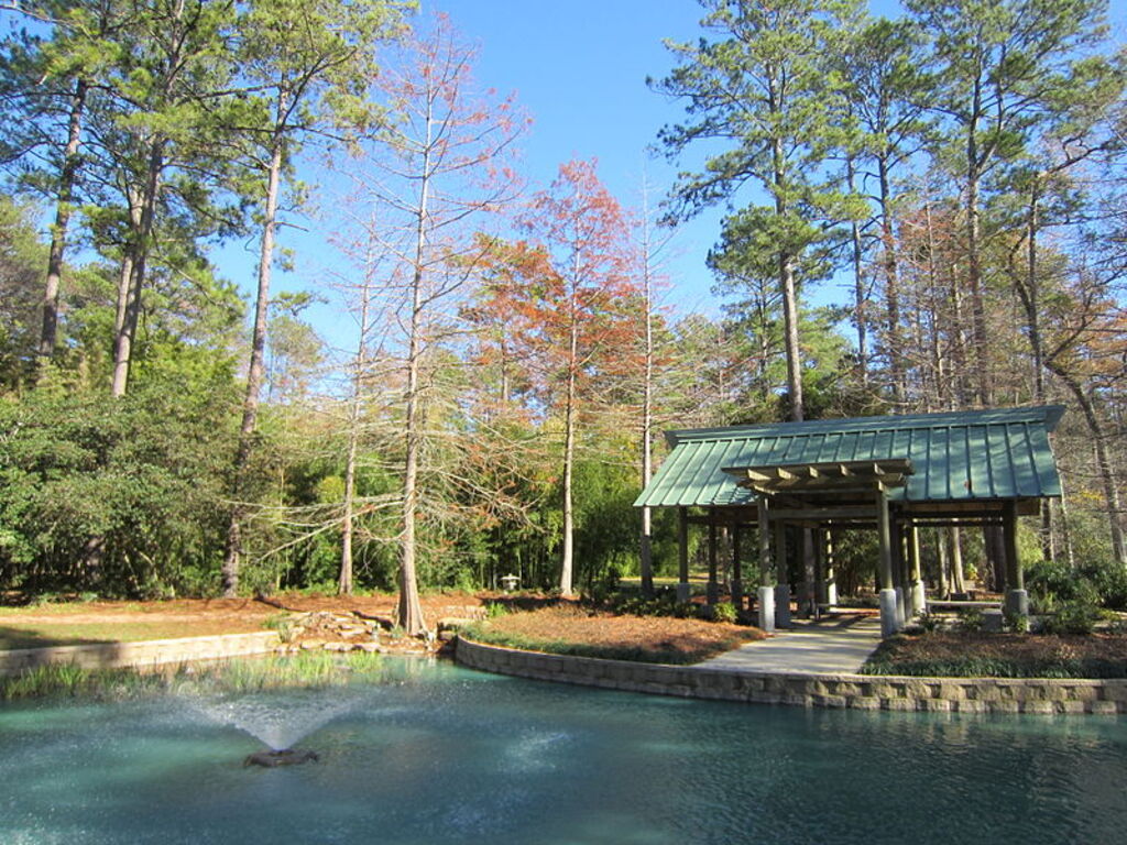 Mercer Arboretum, 2012, Storey Lake and trees