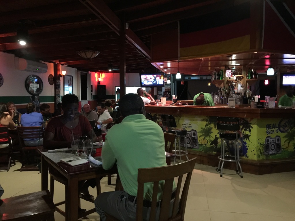 Boozies beach bar at Frigate Bay strip St Kitts