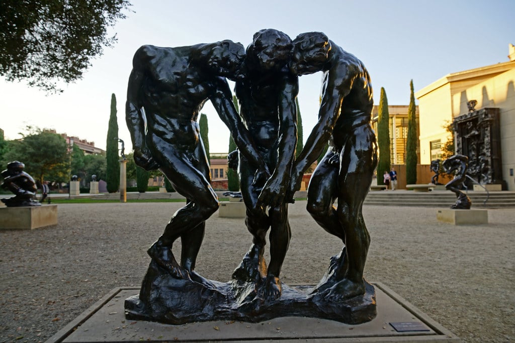 2011-12-17 Palo Alto, Stanford University 073 Museum of Art, Auguste Rodin Sculpture Garden, The Three Shades