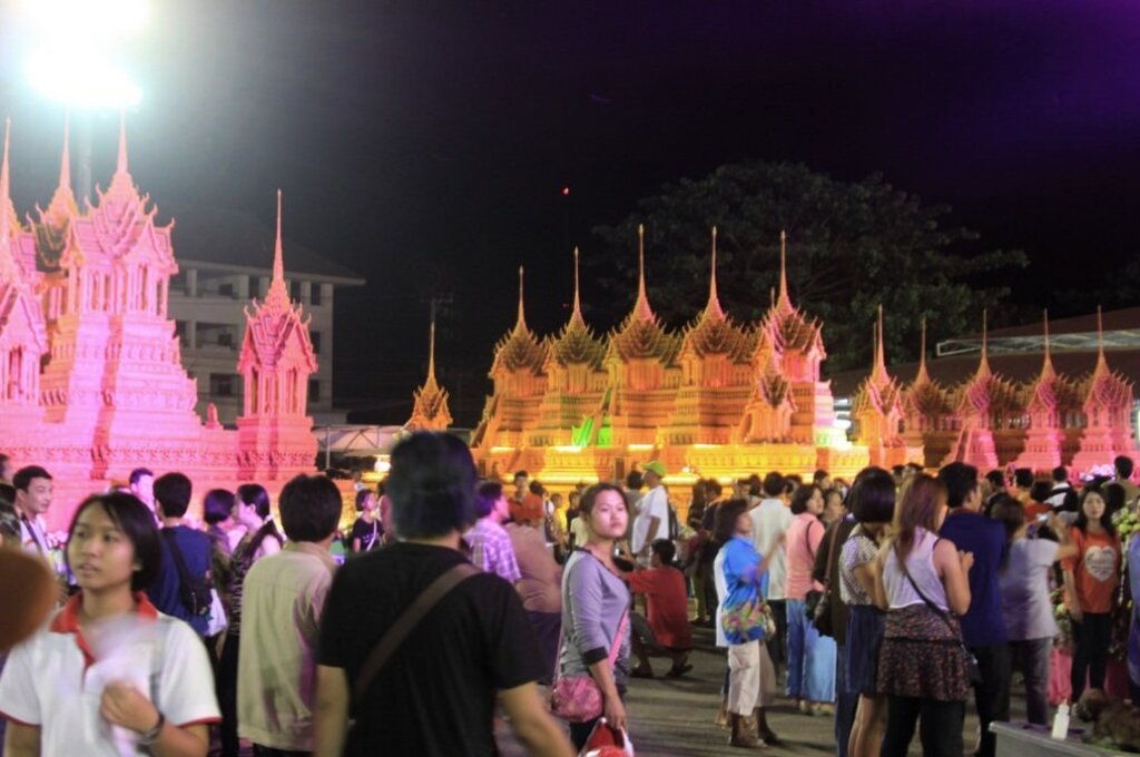 Wax Castle Parade in Sakon Nakhon