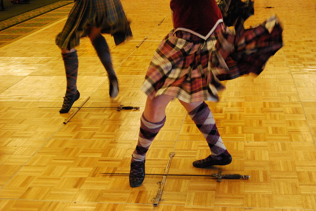 Scottish highland dancing closeup