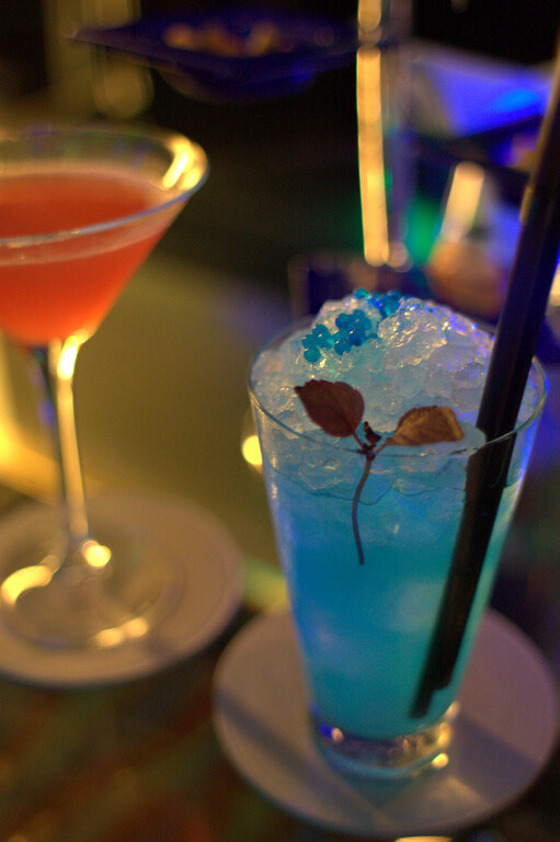 skyview bar blue cocktail