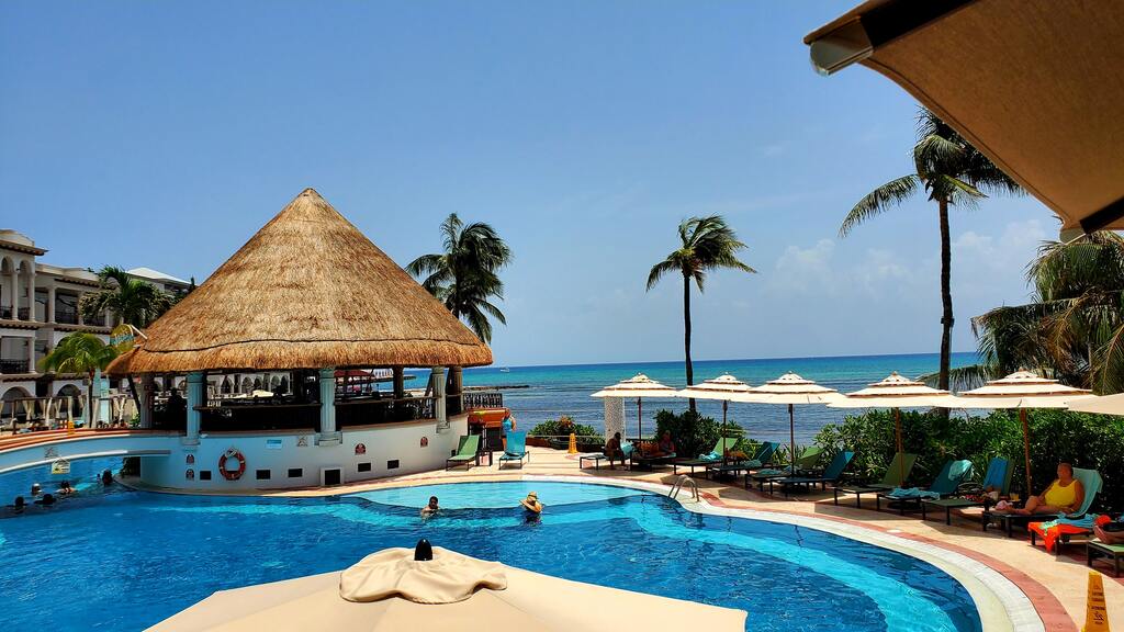 Swimming Pool in a Beach Resort
