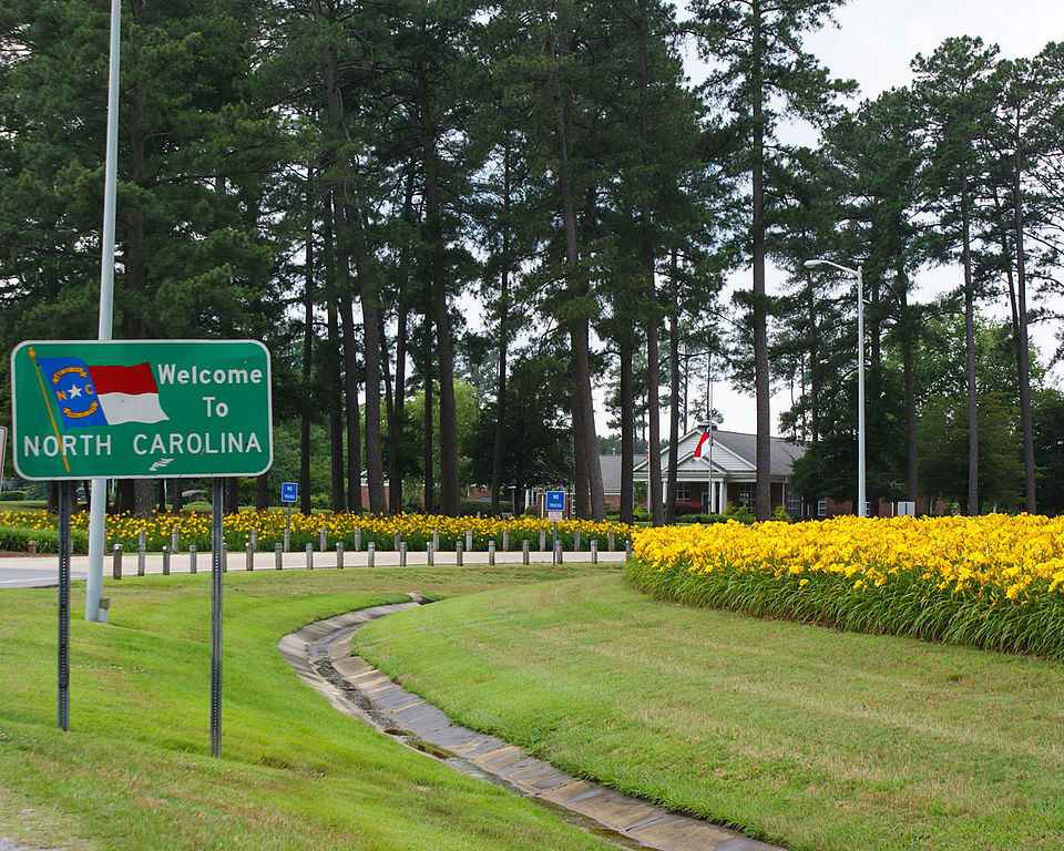 I-95 Welcome Center - Sign and Flowers