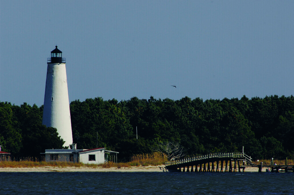 Lighthouse on North Island in Tom Yawkey Wildlife Center in Georgetown, SC