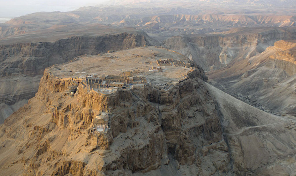 Aerial view of Masada (Israel) 01