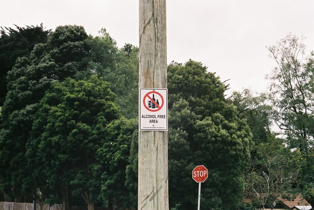 Sign: Alcohol Free Area