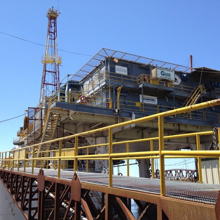 We're about to tour an oil rig named Mr. Charlie