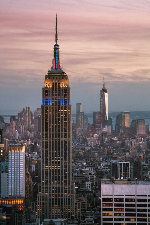 The Empire State Building and One World Trade Center