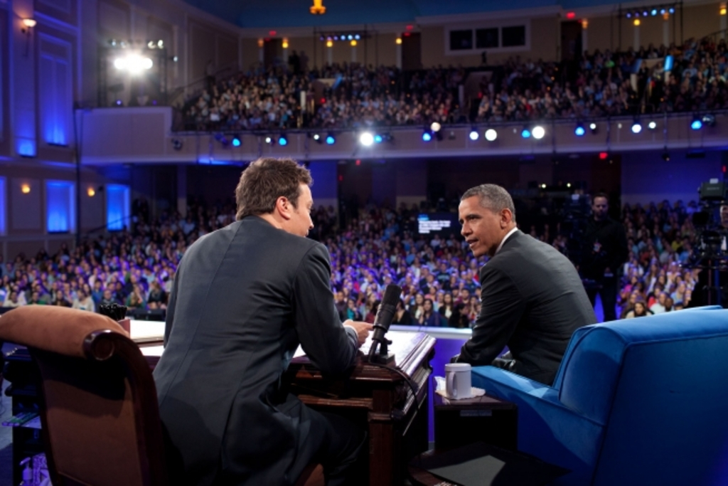 Late Night With Jimmy Fallon, Barack Obama, Memorial Hall, University of North Carolina, Chapel Hill, April 24, 2012