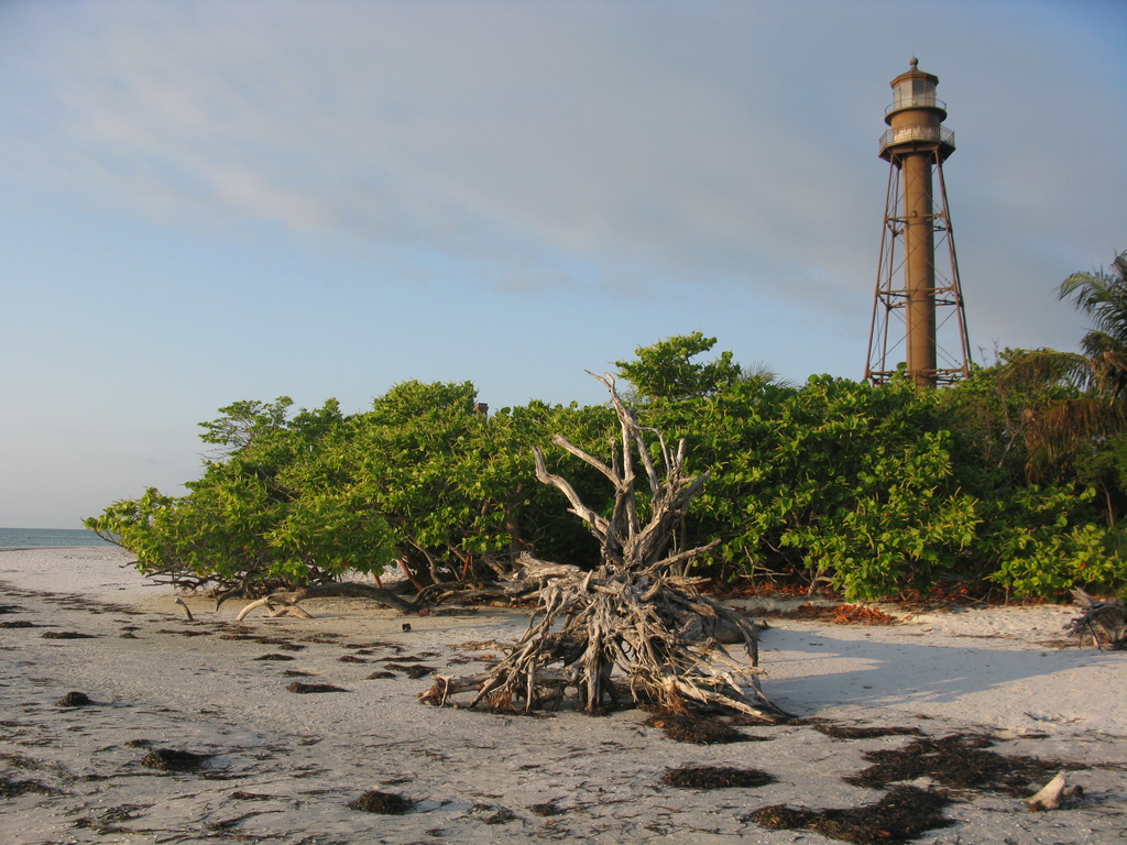 Beach view of Sanibel Lighthouse