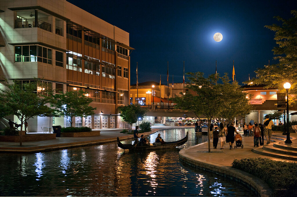 Pueblo Riverwalk at Night