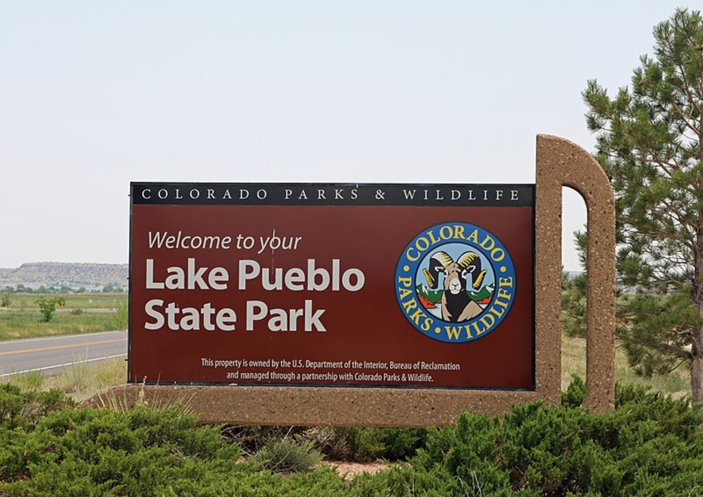 Lake Pueblo State Park sign