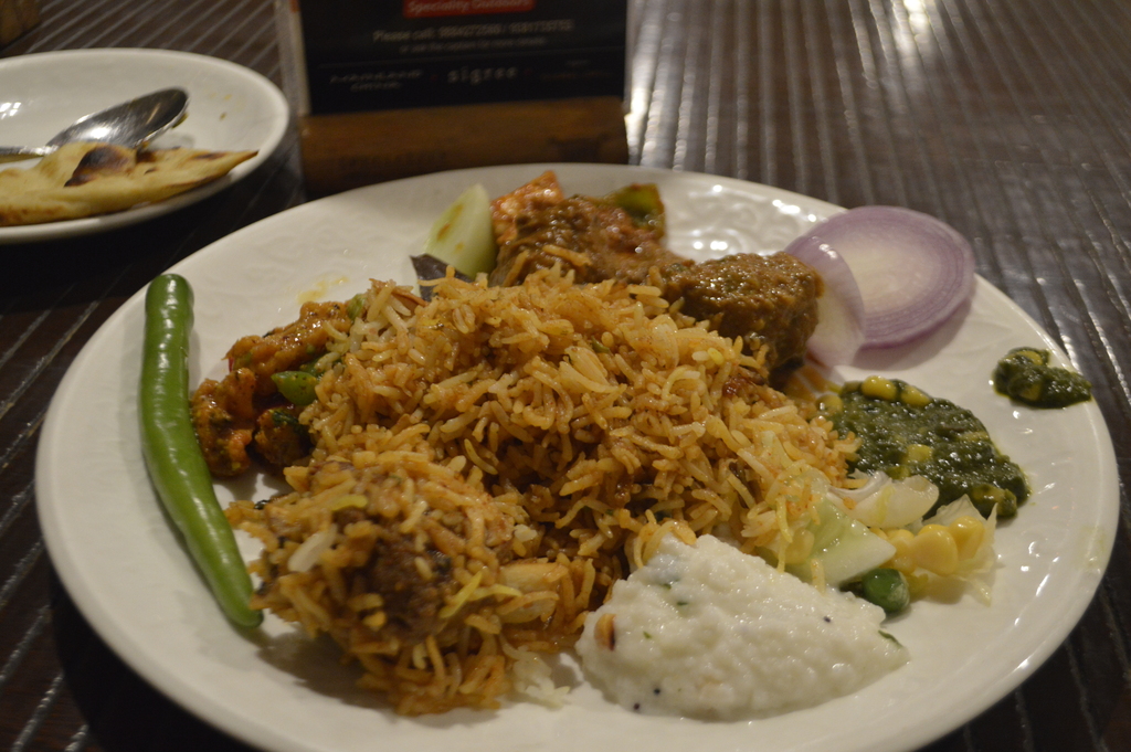 Southindian spicy briyani with Side dish