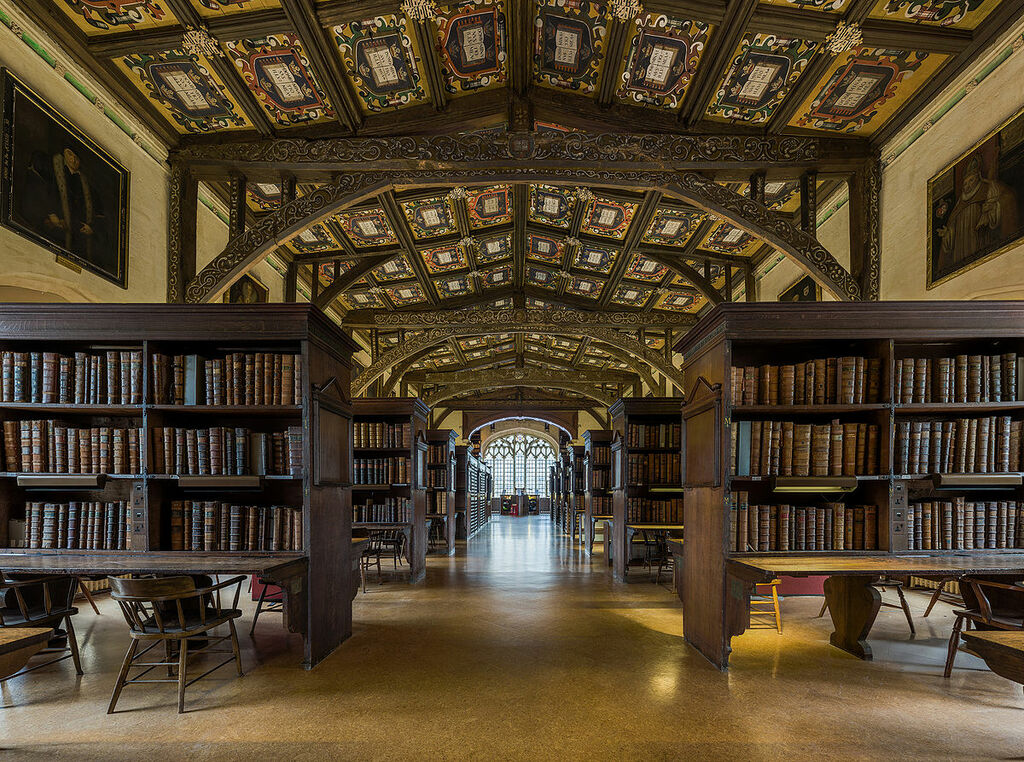 Duke Humfrey's Library Interior 6, Bodleian Library, Oxford, UK 